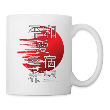 Japon Amour Bonheur Paix Espoir Kanji japonais - Mug blanc - blanc - Droite