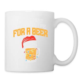 Most Wonderful Time For A Beer Retro Ugly Christma - Mug - white - Right
