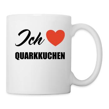 Ich liebe Quarkkuchen - Tasse - Weiß - Rechts