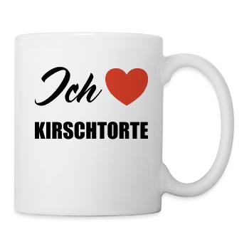 Ich liebe Kirschtorte - Tasse - Weiß - Rechts