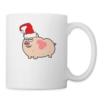 Merry Christmas Lustiges Weihnachtsshirt - Tasse - Weiß - Rechts