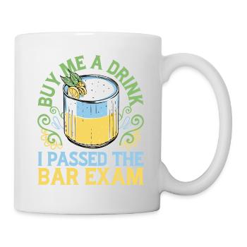 Achetez-moi un verre, j’ai réussi l’examen du barreau 4 - Mug blanc - blanc - Droite