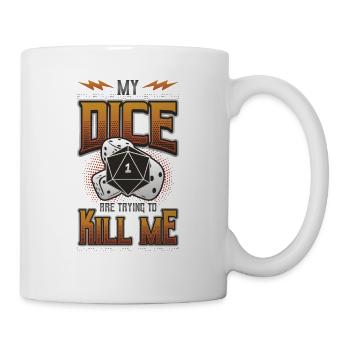 Mes dés essaient de me tuer - Mug blanc - blanc - Droite