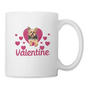 Mein Yorkie ist mein Valentinstag Valentine's Day - Tasse - Weiß - Rechts