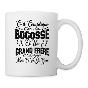 compliqué d'être un Bogosse et un grand-Frère. - Mug blanc - blanc - Droite