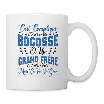 compliqué d'être un Bogosse et un grand-Frère. - Mug blanc - blanc - Droite