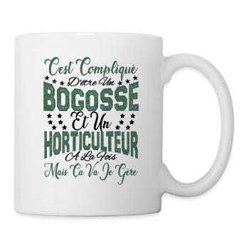 c'est compliqué être un Bogosse et un Horticulteur - Mug blanc - blanc - Droite