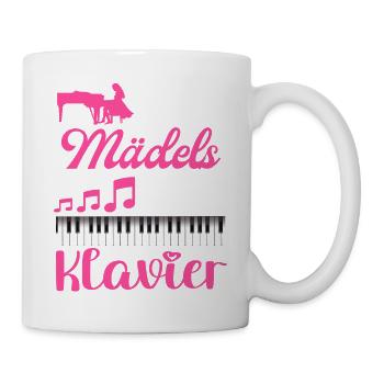 Coole Mädels spielen Klavier Damen - Tasse - Weiß - Rechts