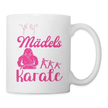 Damen Frauen Mädchen Karate - Tasse - Weiß - Rechts