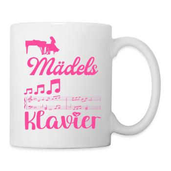Coole Mädels spielen Klavier Damen - Tasse - Weiß - Rechts