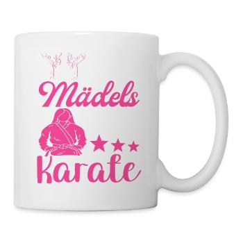 Damen Frauen Mädchen Karate - Tasse - Weiß - Rechts