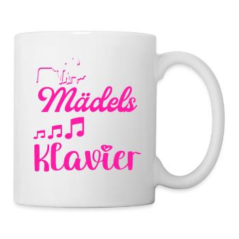 Coole Mädels spielen Klavier Damen - Tasse - Weiß - Rechts