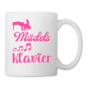 Coole Mädels spielen Klavier Damen - Tasse - Weiß - Rechts
