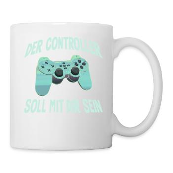 Der Controller Soll Mit Dir Sein. Videospiele - Tasse - Weiß - Rechts