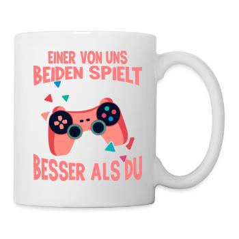Der Controller Soll Mit Dir Sein. Videospiele - Tasse - Weiß - Rechts