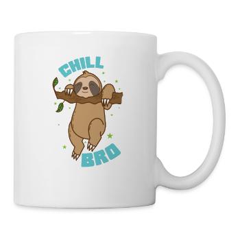 Chill Bro Faultier faul Regenwald - Tasse - Weiß - Rechts