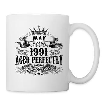 1991 | May Aged Perfectly 1991 birthday gift - Mug blanc - blanc - Droite