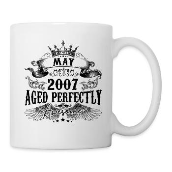 2007 | May Aged Perfectly 2007 birthday gift - Mug blanc - blanc - Droite