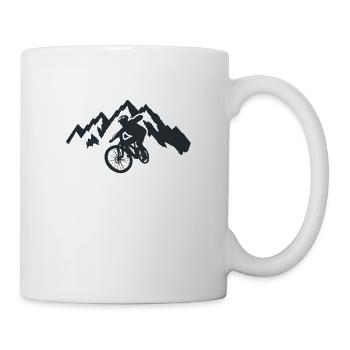 Downhill Mountain Bike Cycling Mountains Mountains - Mug - white - Right