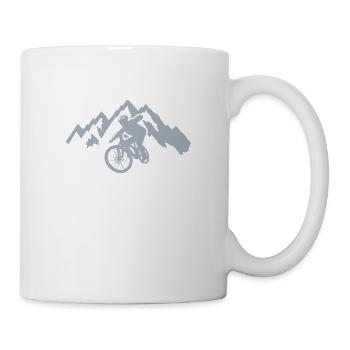 Downhill Mountain Bike Cycling Mountains Mountains - Mug - white - Right