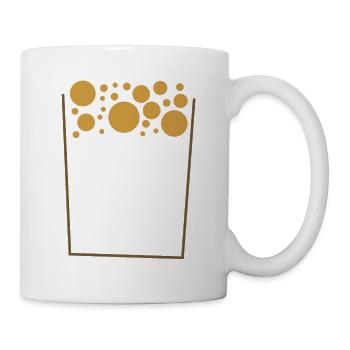 HEUTE WERDEN ALLE LAMPEN AUSGESCHOSSEN Bier - Tasse - Weiß - Rechts