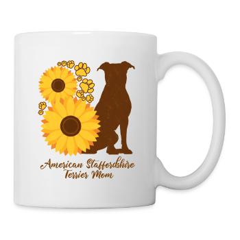 Mère tournesol - Staffordshire Terrier - Mug blanc - blanc - Droite