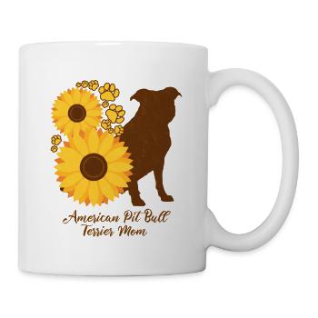 Mère Tournesol - Pit Bull Terrier - Mug blanc - blanc - Droite