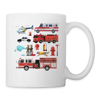 Pompier Pompier Pompier Sauveteur Pompier - Mug blanc - blanc - Droite