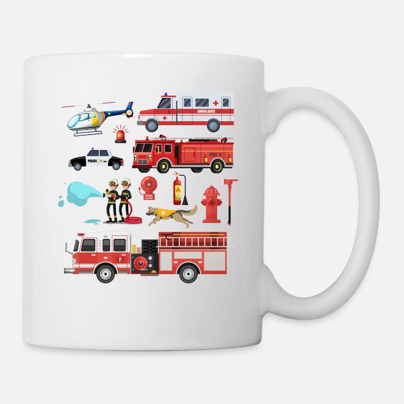 Pompier Pompier Pompier Sauveteur Pompier - Mug blanc - blanc
