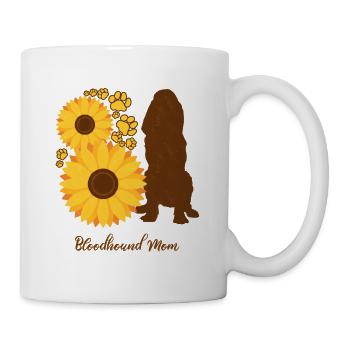 Sonnenblumenmutter - Bloodhound - Tasse - Weiß - Rechts