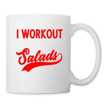 Je m’entraîne parce que les salades sont ennuyeuses 6 - Mug blanc - blanc - Droite