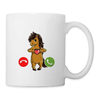 Mein Pferd Ruft An - Tasse - Weiß - Rechts