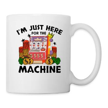 Kasino Glücksspiel Spielautomat Kartenspiel - Tasse - Weiß - Rechts