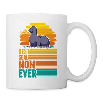 Best Seal Mom Ever Robben Mama Seehund - Mug - white - Right