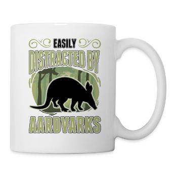 Facilement distrait par Aardvarks Aardvark - Mug blanc - blanc - Droite