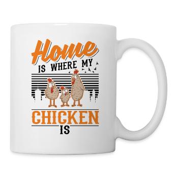 Poulets Home Farmer Poulet - Mug blanc - blanc - Droite