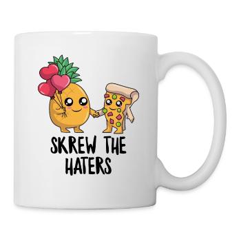 Nette hawaiianische Pizza lustige Pizza Kawaii Ananas - Tasse - Weiß - Rechts