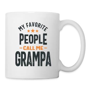 My Favorite People Call Me Grampa - Dad Grandpa - Mug - white - Right