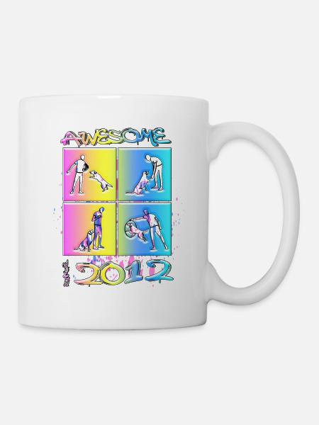 Awesome since 2012. Agility, Hundetraining - Tasse - Weiß