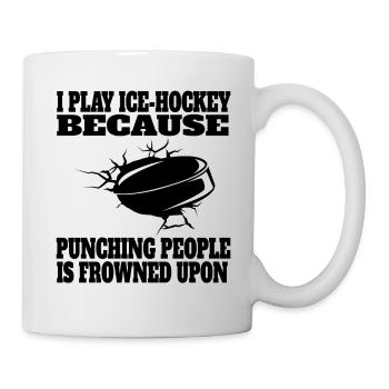 Eishockey Wintersport Eishockeyteam Geschenk - Tasse - Weiß - Rechts