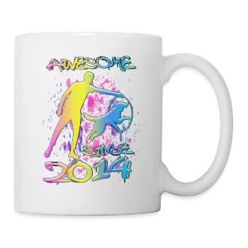 Awesome since 2014. Agility, Hundetraining - Mug - white - Right