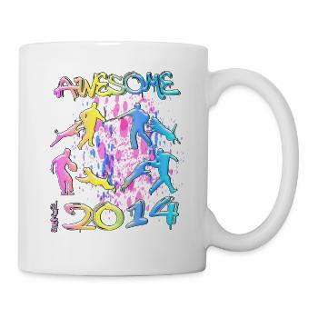 Awesome since 2014. Agility, Hundetraining - Mug - white - Right