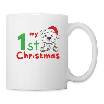 Polar Bear Christmas Polar Bears my 1st Christmas - Mug - white - Right