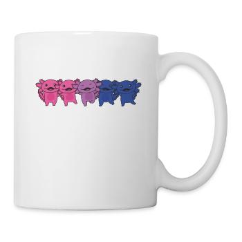 Bi Flag Gay Pride LGBTQ Axolotl - Mug - white - Right