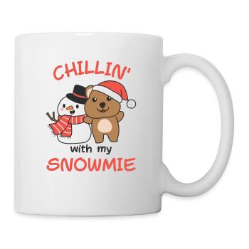Quokka Chillin avec mon bonhomme de neige - Mug blanc - blanc - Droite