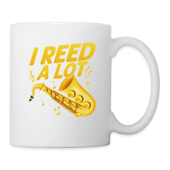 I Reed A Lot Saxophonist Marching Band Saxophone P - Mug blanc - blanc - Droite