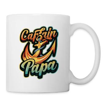 Kapitän Papa Bootfahren - Tasse - Weiß - Rechts