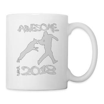 Awesome since 2018. Agility, Hundetraining - Tasse - Weiß - Rechts