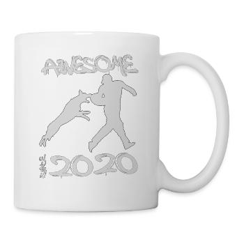 Awesome since 2020. Agility, Hundetraining - Tasse - Weiß - Rechts