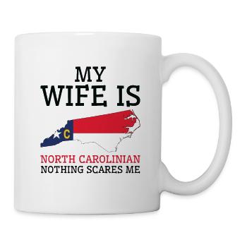 Rien ne me fait peur femme de Caroline du Nord - Mug blanc - blanc - Droite